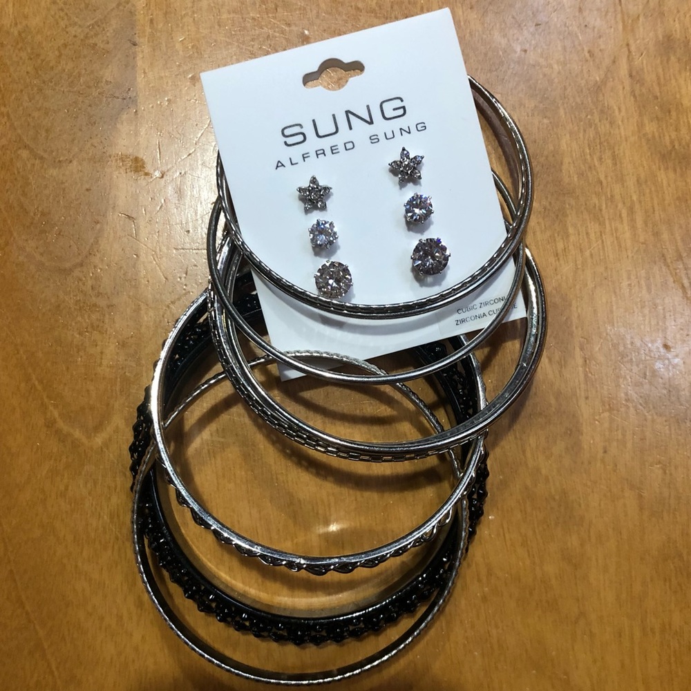 Bangle Bracelet & Earrings Bundle